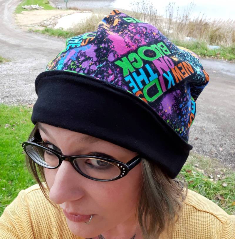 Neue Blockhead Slouch Beanie Blockmütze Wendbar in Den Größen Baby/ Kleinkind/ Kids/ Erwachsene von thegeekgarden