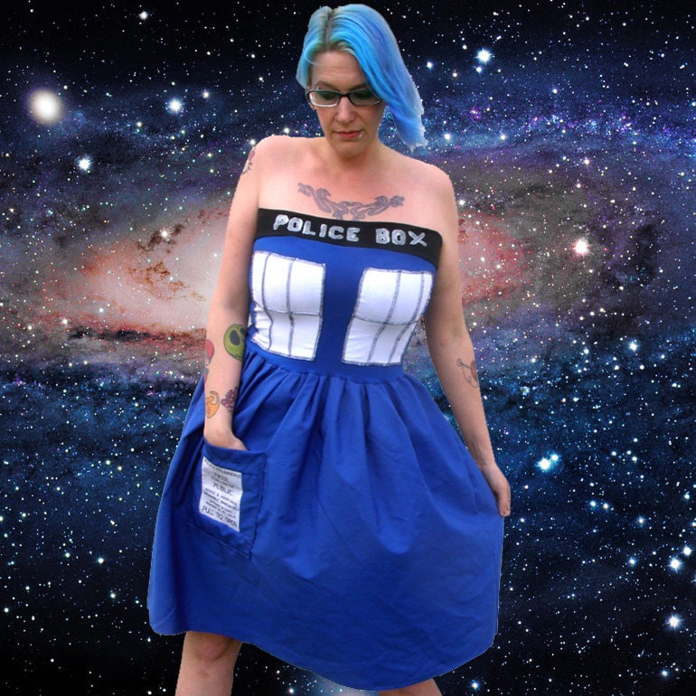 Police Box Tasche Kleid Cosplay Tardis Inspiriert Arzt Dr Kostüm Wer von thegeekgarden