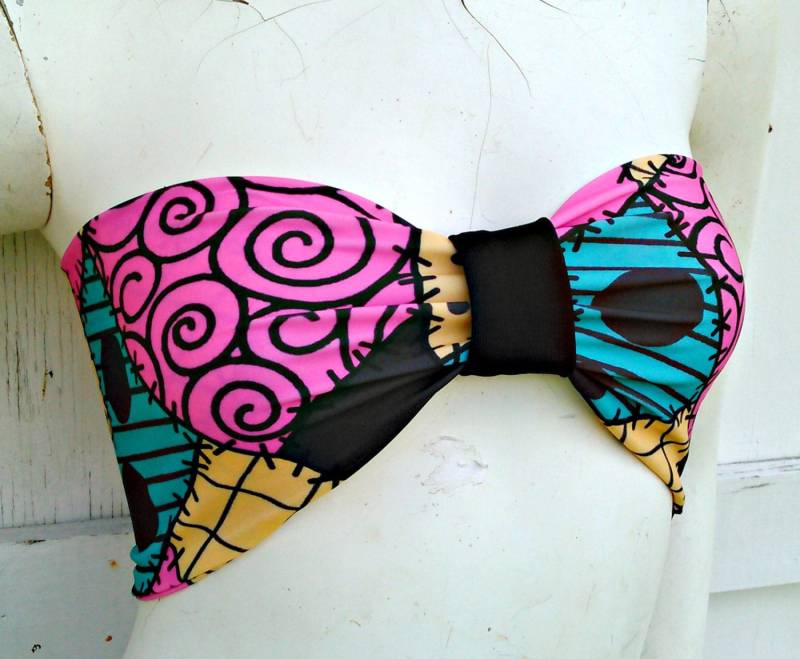 Sally Stitches Schleife Bandeau Top The Nightmare From Christmas Inspiriert Bh, Festival-Mode, Sommer-Shirt, Cosplay, Kostüm von thegeekgarden