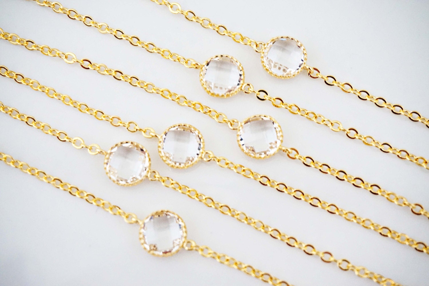 Kristallkreis Edelstein Armbänder | Brautjungfer Hochzeitsschmuck Bcg1, Bcs1, Bcrg1 von thegemco