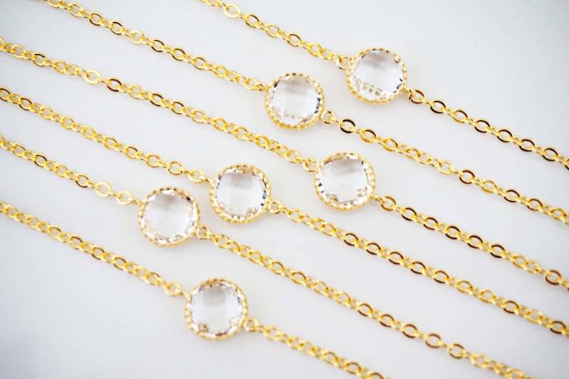 Kristallkreis Edelstein Armbänder | Brautjungfer Hochzeitsschmuck Bcg1, Bcs1, Bcrg1 von thegemco