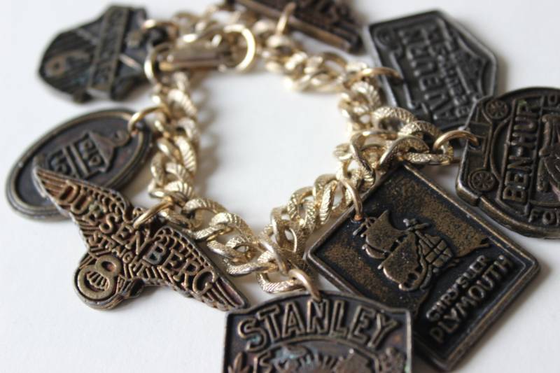 Vintage Automobil Auto Charm Armband Duessenberg Stanley Stutz Chrysler Plymouth Ben Hur Chandler Schnur Antike von thegypsygoat