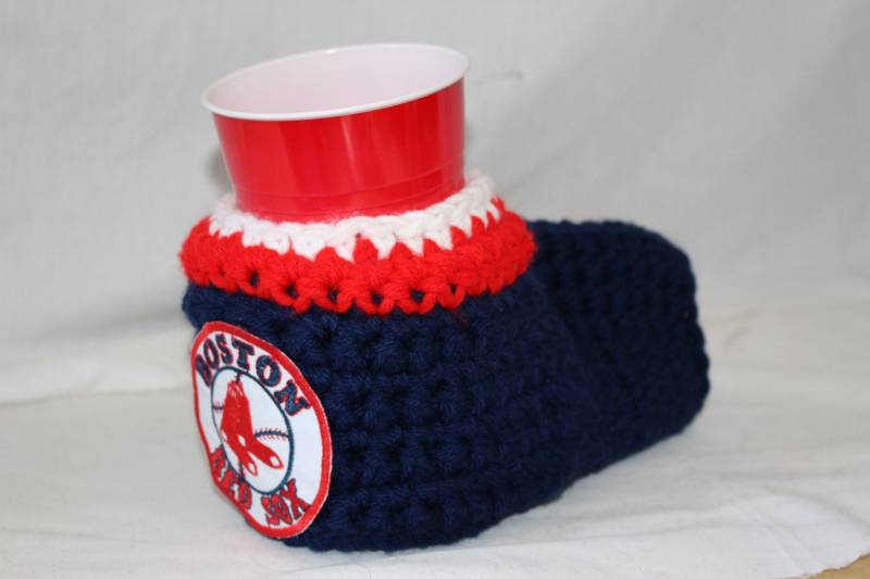 Boston Red Sox Trinkhandschuh Gehäkelter Dosenhalter von theheadsaid