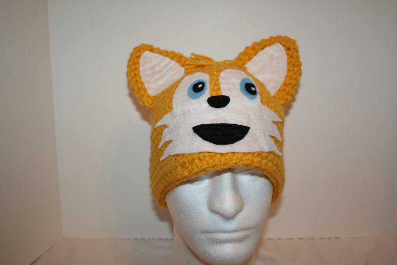 Crochet Tails The Fox Hat Handgemachte Videospiel-Charakter-Beanie von theheadsaid