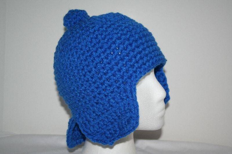 Handgehäkelte Blaue Mütze Mit Halswärmer Pocoyo Inspiriertes Kostüm von theheadsaid