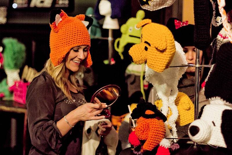 Handgemachte Gehäkelte Fuchsohren Mütze Warme Wintermütze von theheadsaid