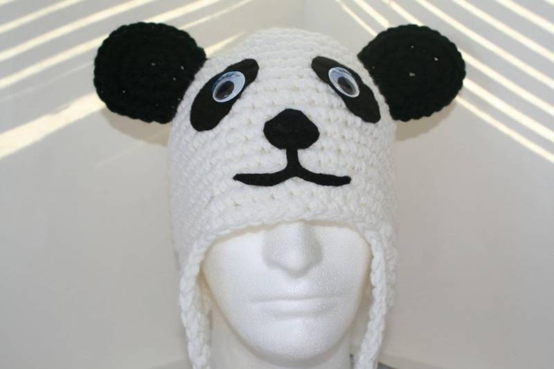 Handgemachte Gehäkelte Panda Bär Mütze - Beanie von theheadsaid