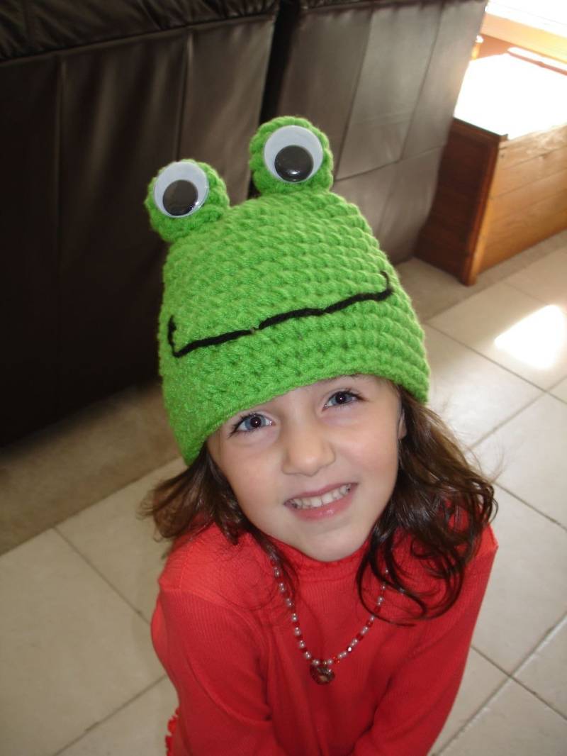 Handgemachte Grüne Froschmütze Mit Wackelaugen - Made in Den Usa von theheadsaid