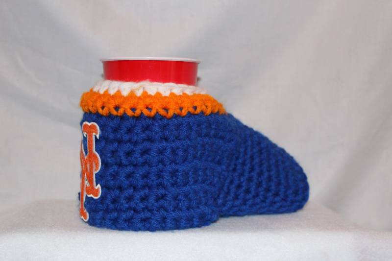New York Mets Drink Mitt Gehäkelter Handschuh Getränkehalter von theheadsaid