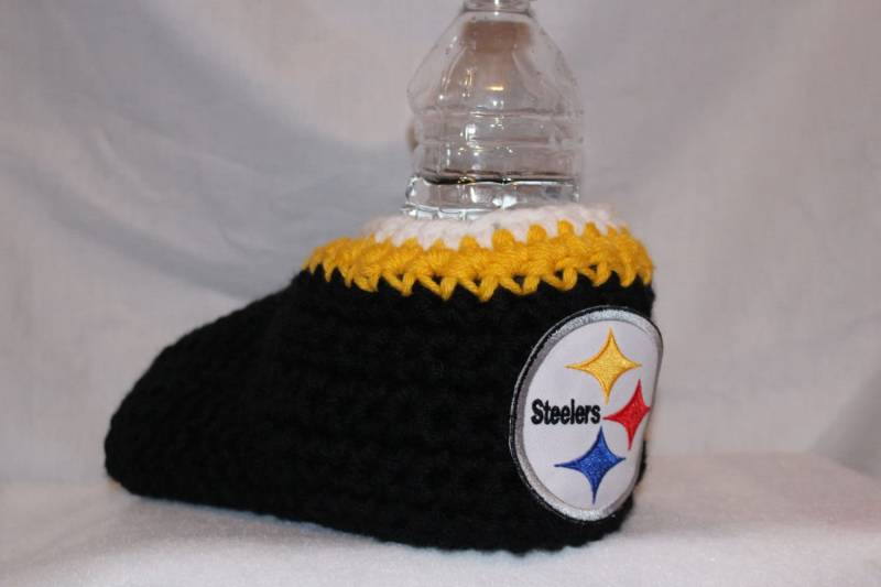 Pittsburgh Steelers Drink Mitt Gehäkelter Handschuh Getränkehalter von theheadsaid