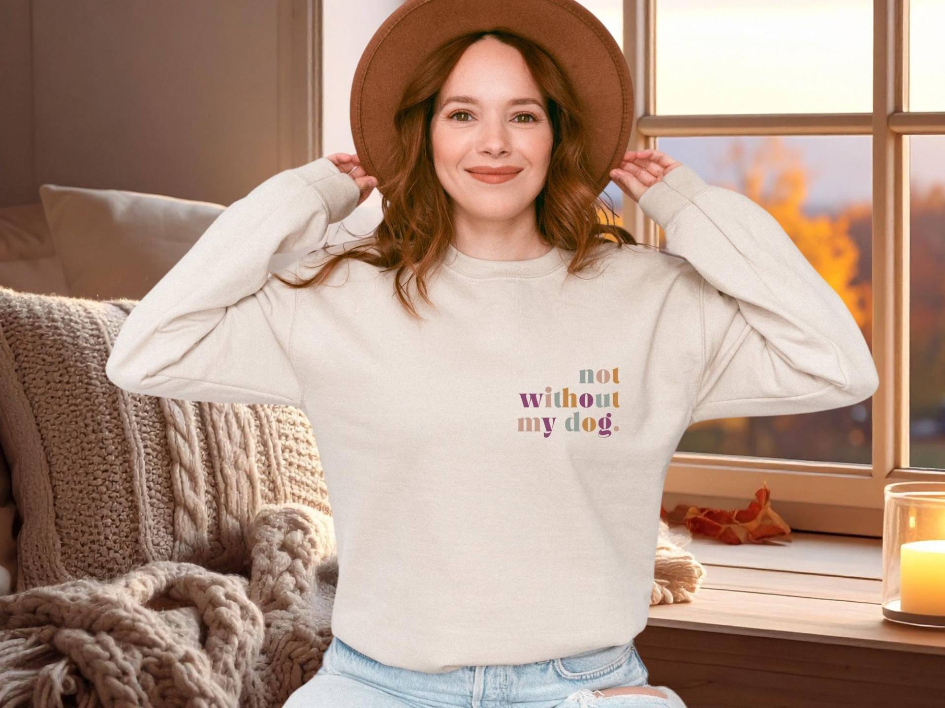 Nicht Ohne Meinen Hund Sweatshirt, Kuscheliger Dogmom Pullover, Sand Gildan 18000 von theinnerwayhome