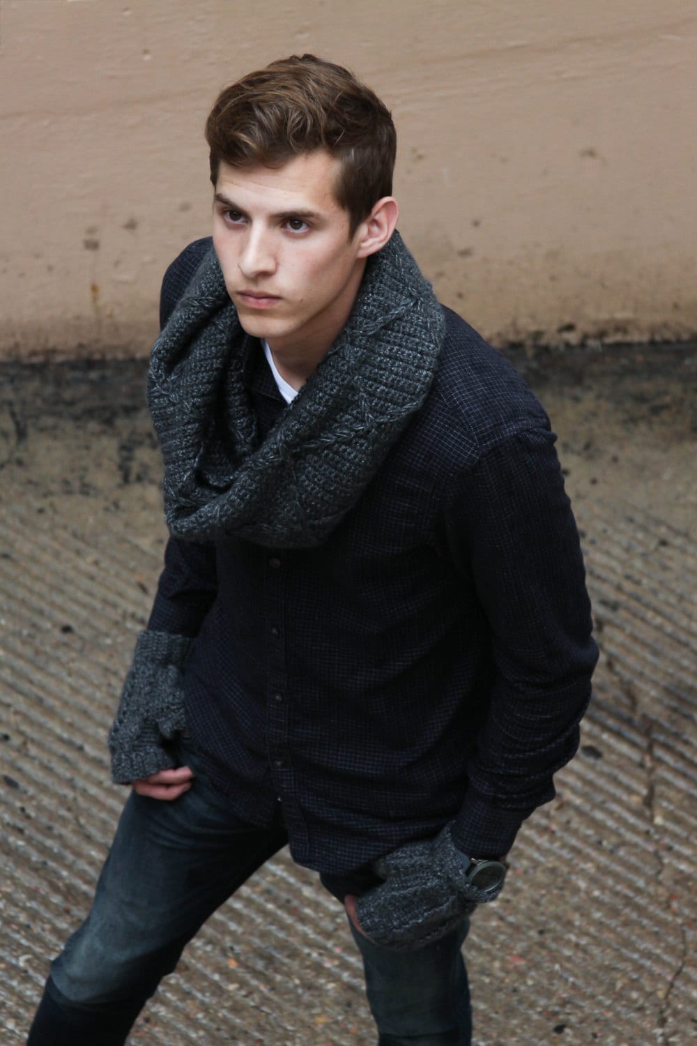 Herren Cabled Cowl, Chunky Cowl Für Männer Herren Cabled Cowl, Chunky Cowl Für Männer von thejoyofcrochet