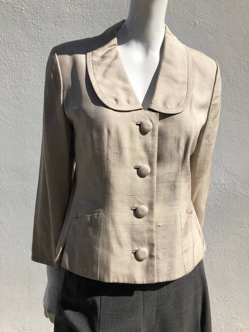 Vintage 50Er Jahre Designer Jacke Von Ruth-Le-Cover Aus Seide von thekaliman
