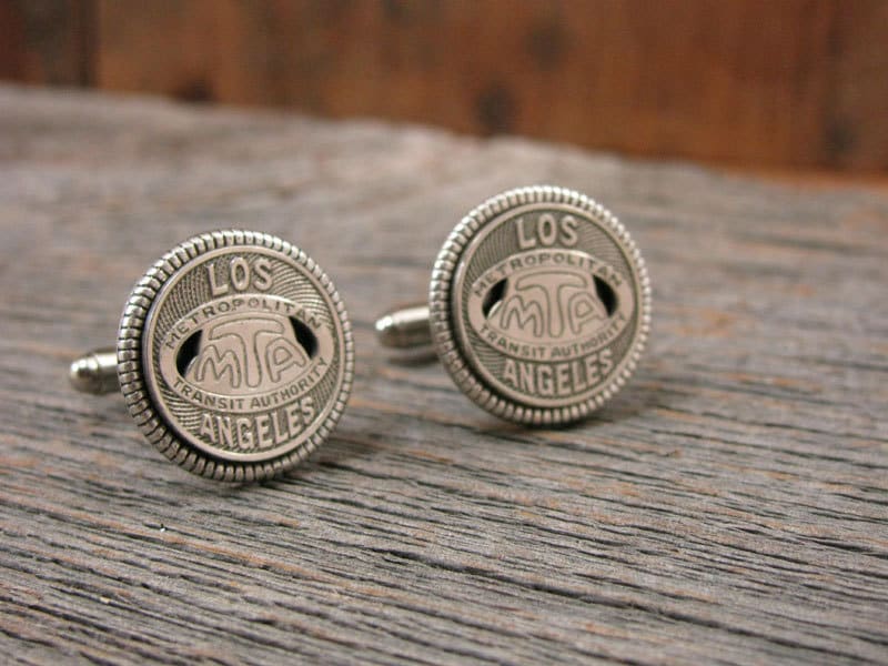 Manschettenknöpfe - Münzen Schmuck Token Los Angeles California Mta Herren Geschenk Für Kerl von thekeyofa