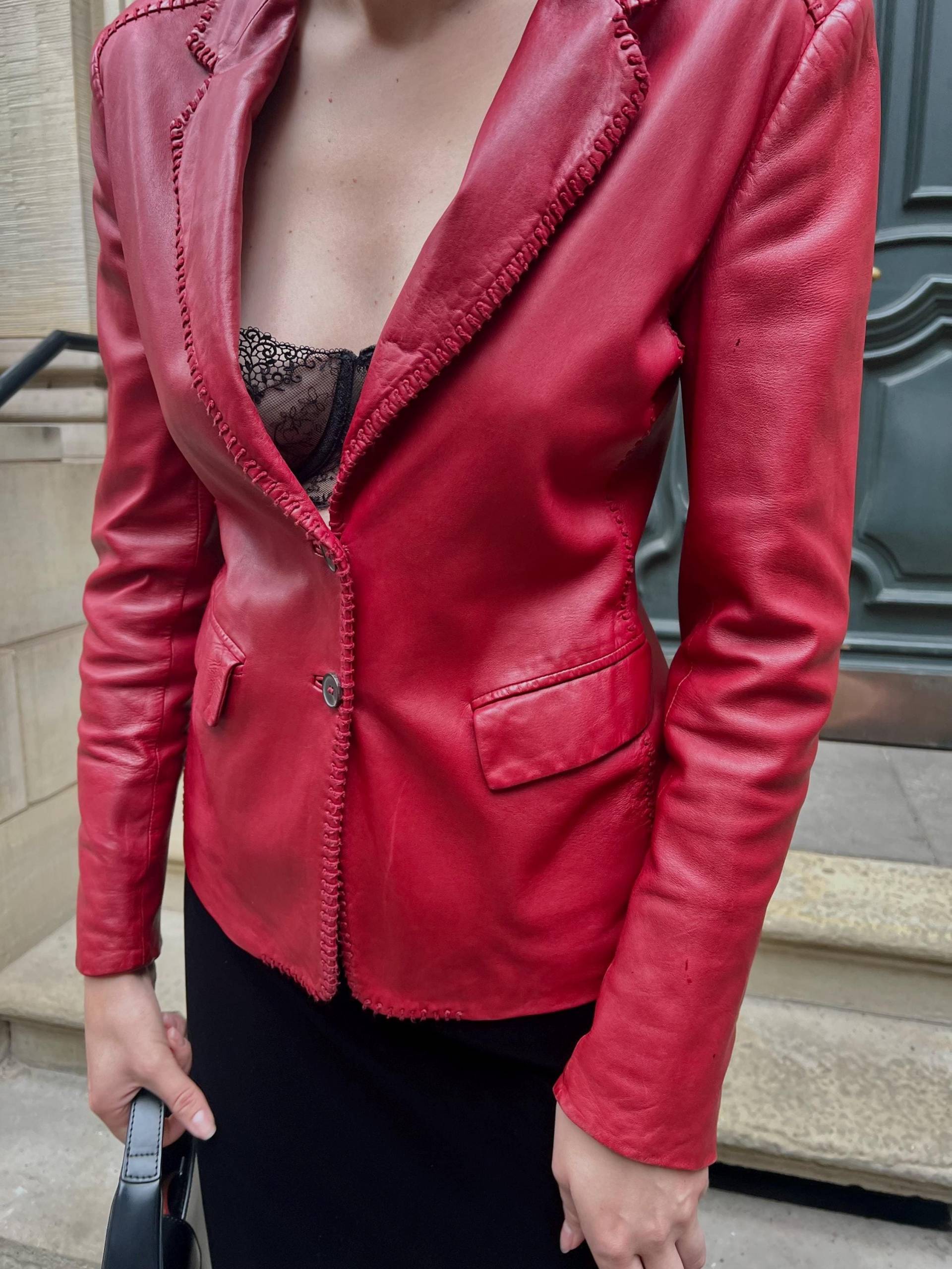 Ysl Leather Blazer Tom Ford Ära Ysl Leather Blazer Tom Ford Ära von thekkfinds