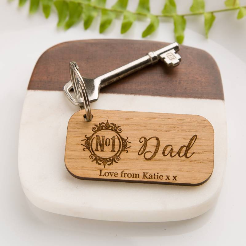 Papa Personalisierte Holz Schlüsselring, Geschenk, Vatertag von thelaserengravingco