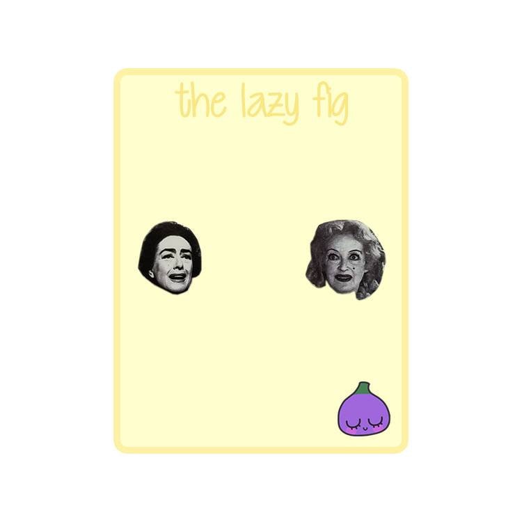 Bette David & Joan Crawford Ohrringe Was Ist Mit Baby Jane Passiert? - Titan Ohrstecker Oder Baumelt von thelazyfig