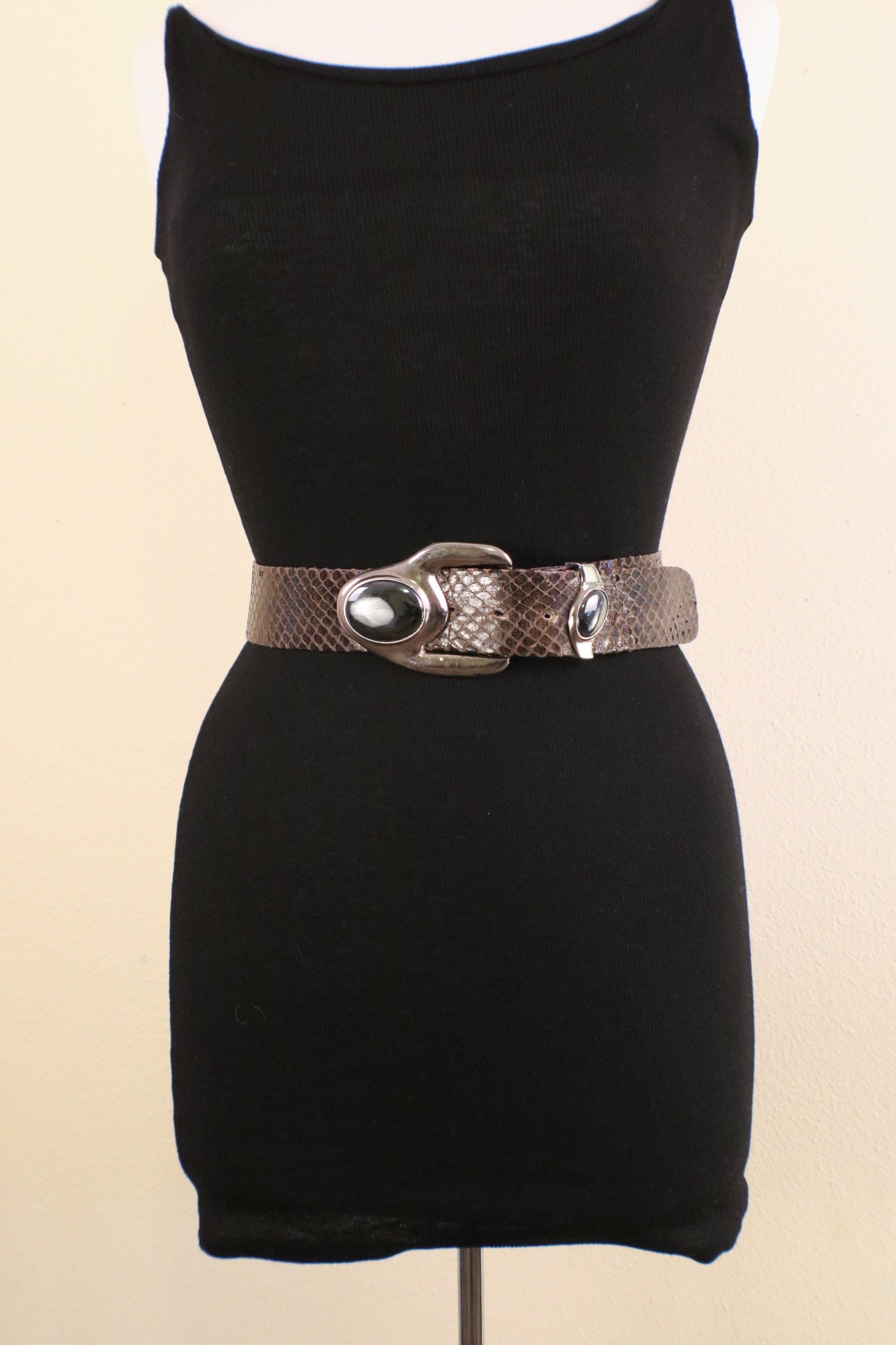 80Er Jahre Haut Schlange Einstellbare Aussage Gürtel von thelivingroomvintage