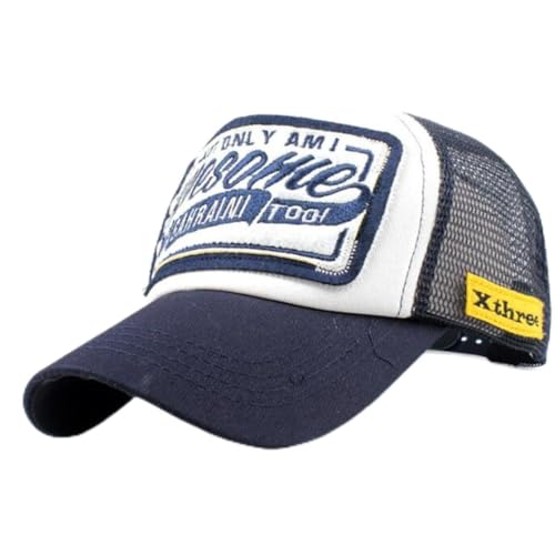 thematys Trucker Cap ‚Awesome‘: Atmungsaktive Baseballcap, 100% Baumwolle, Verstellbar 55-59 cm, Sport, Freizeit, Sommer, Outdoor, Damen & Herren (DE/NL/SE/PL, Alphanumerisch, Einheitsgröße, Style005) von thematys