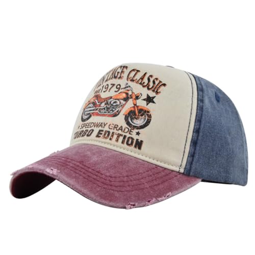 thematys Trucker Cap - Vintage Classic & Shark Hai Design, 100% Baumwolle, 54-60 cm, Atmungsaktiv, Sommer Denim Look, Outdoor, Used Washed (DE/NL/SE/PL, Alphanumerisch, Einheitsgröße, Style008) von thematys