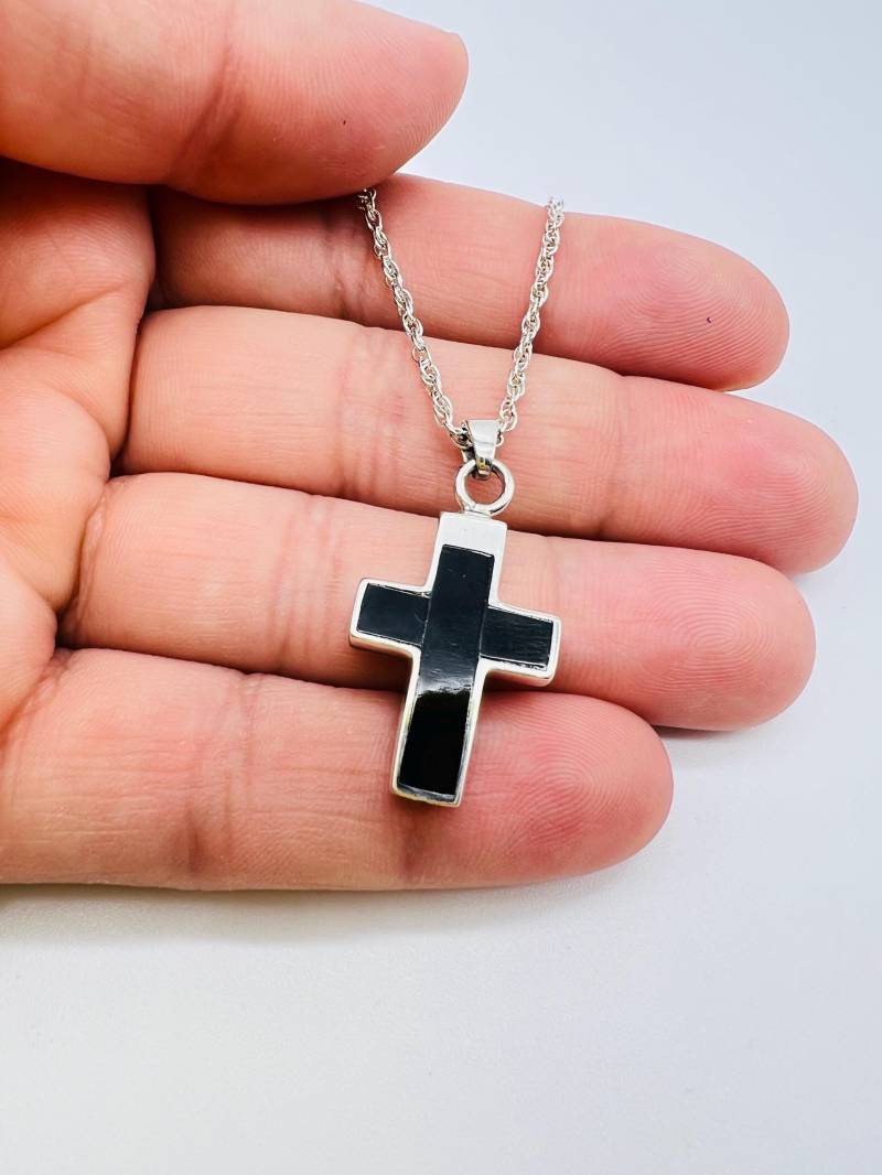 Einäscherung Kreuz Anhänger-Urne Halskette-Memorial Schmuck-Asche Halskette-Einäscherung Medaillon-Memorial Geschenk-Einäscherung Schmuck von thememoryboutique