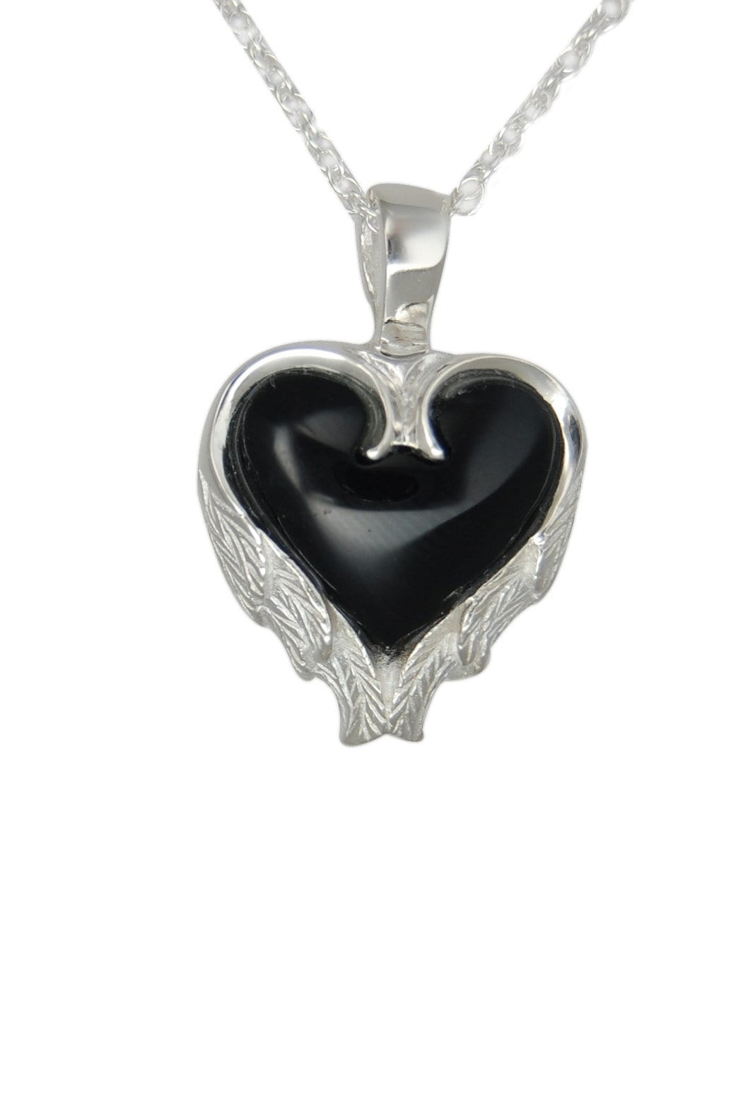 Onyx Herz Urne Halskette Sterlingsilber-Memorial Schmuck von thememoryboutique