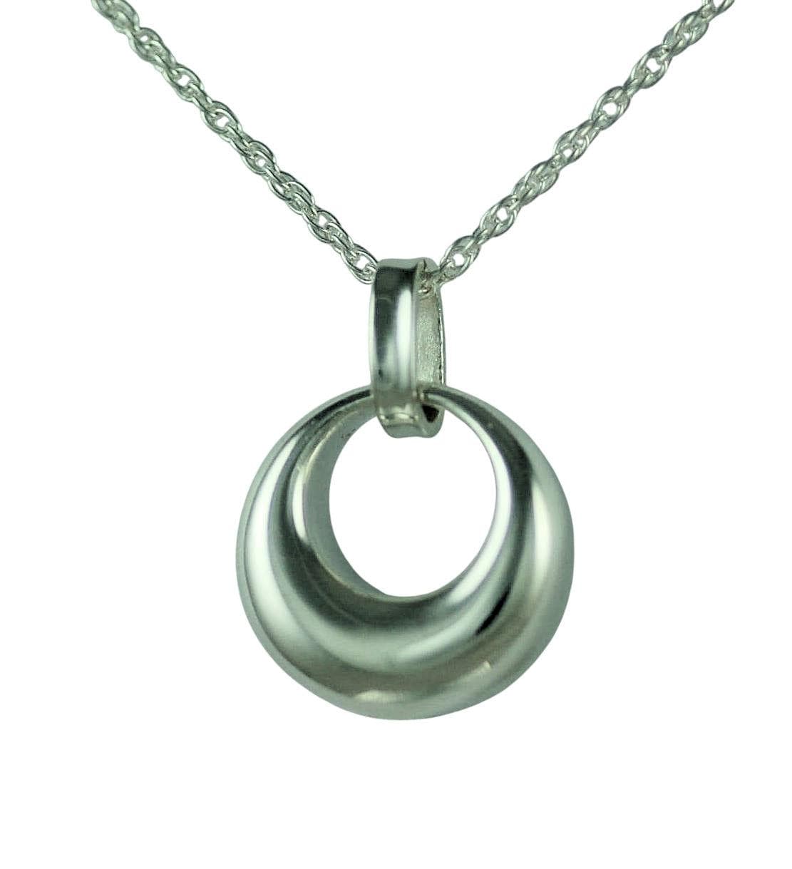 Urnen-Halskette Aus 925Er Silber Ewigkeits-Medaillon von thememoryboutique