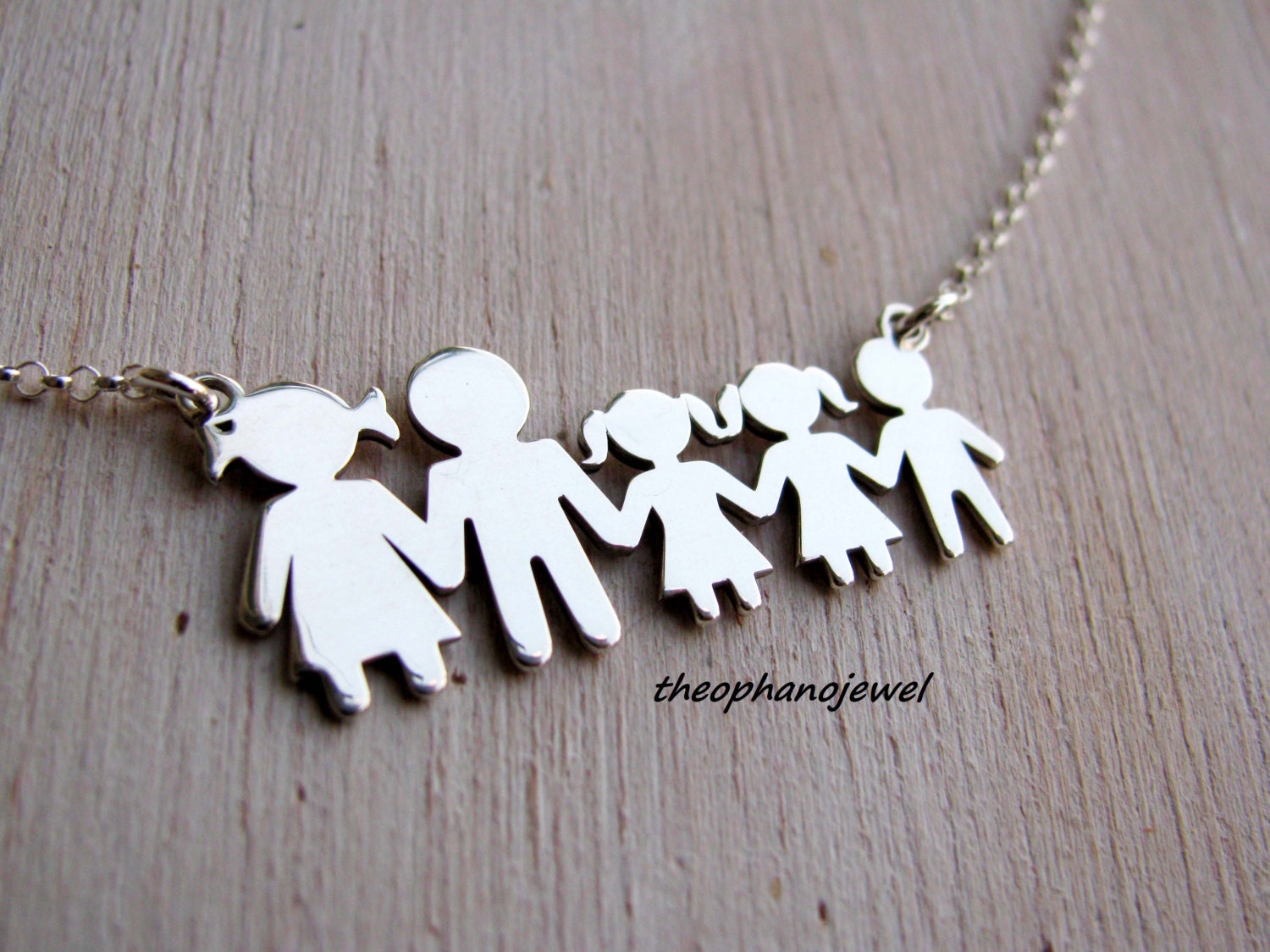 Familien Halskette - Mutter/Vater Kinder Anhänger Personalisierter Muttertagsgeschenk von theophanojewel