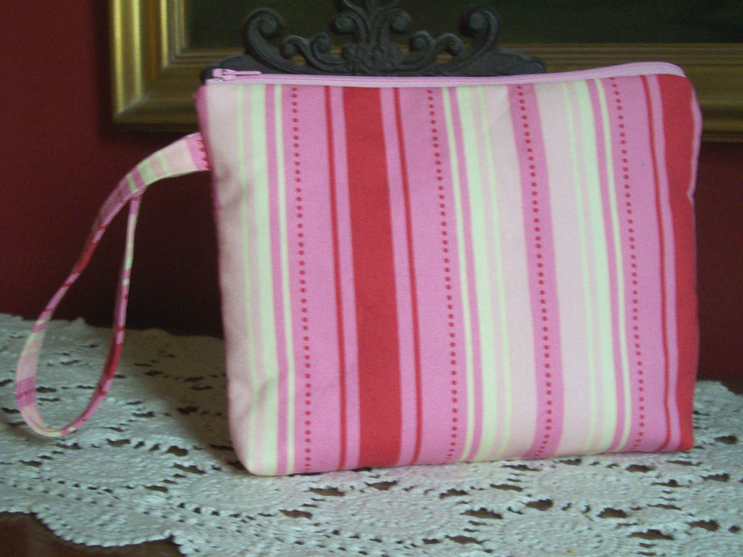Mäppchen - Wristlet Catch All Kosmetiktasche Schmucktasche Mäppchen - Wristlet Catch All Kosmetiktasche Schmucktasche von thepainteddaisy