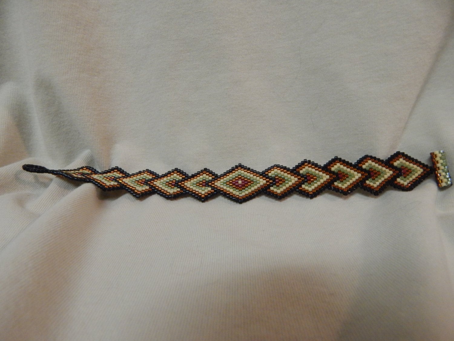 Zart, Hand, Perlen Armband, Seed Bead Delica Diamant-Armband, Kupfer Zart, Hand, Perlen Armband, Seed Bead Delica Diamant-Armband, Kupfer von theperfectaccents