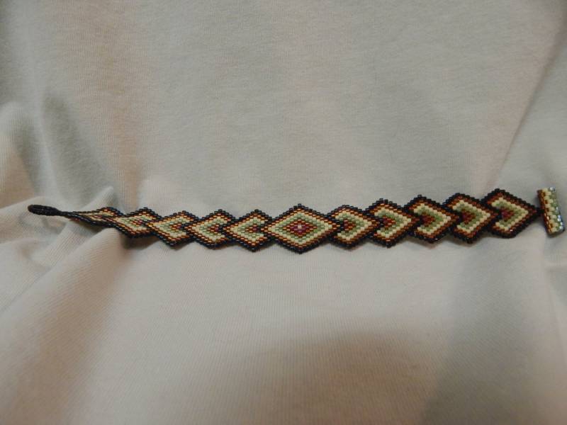 Zart, Hand, Perlen Armband, Seed Bead Delica Diamant-Armband, Kupfer Zart, Hand, Perlen Armband, Seed Bead Delica Diamant-Armband, Kupfer von theperfectaccents