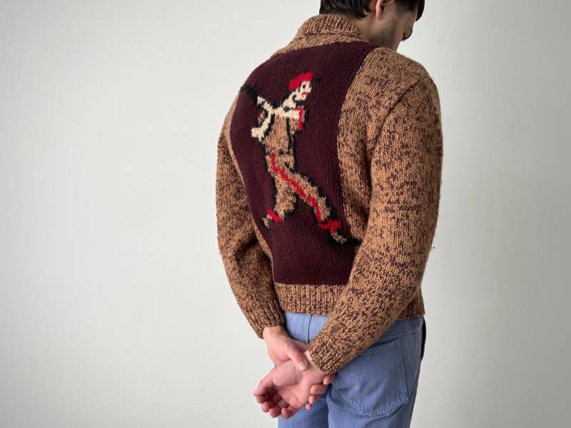 Vintage Jim & Larry Sportswear Usa Style Handgestrickter Wolle Cardigan Grösse M Vintage Jim & Larry Sportswear Usa Style Handgestrickter Wolle Cardigan Grösse M von thepuregarb