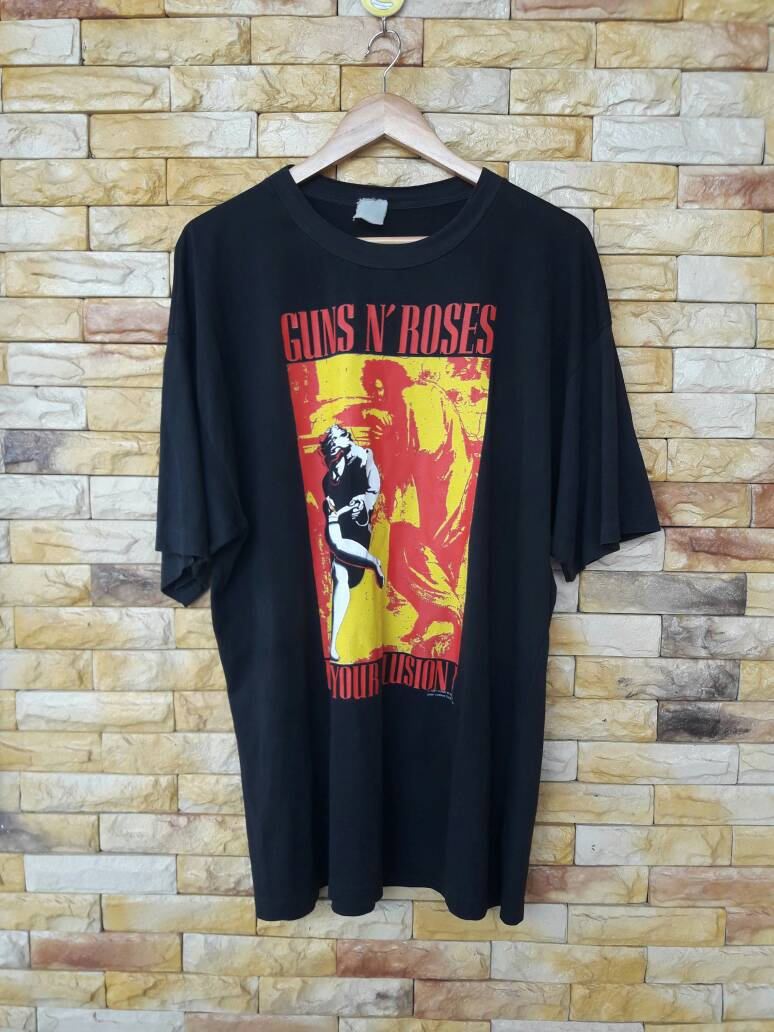 Guns N Roses Band T-Shirt in Xlarge Größe Nutzen Sie Ihre Illusion Tour 91Er 92Er Hard Rock Heavy Metal Wie Neuzustand von thepurixvintage