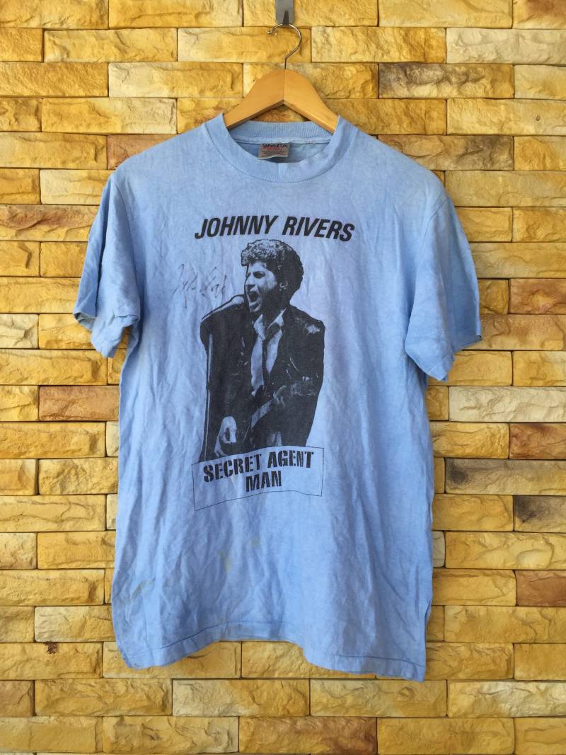 Selten Vintage 90Er Jahre Johnny Rivers Geheimagent Man Soul City Promo Tour Konzert Tshirt Größe Medium von thepurixvintage