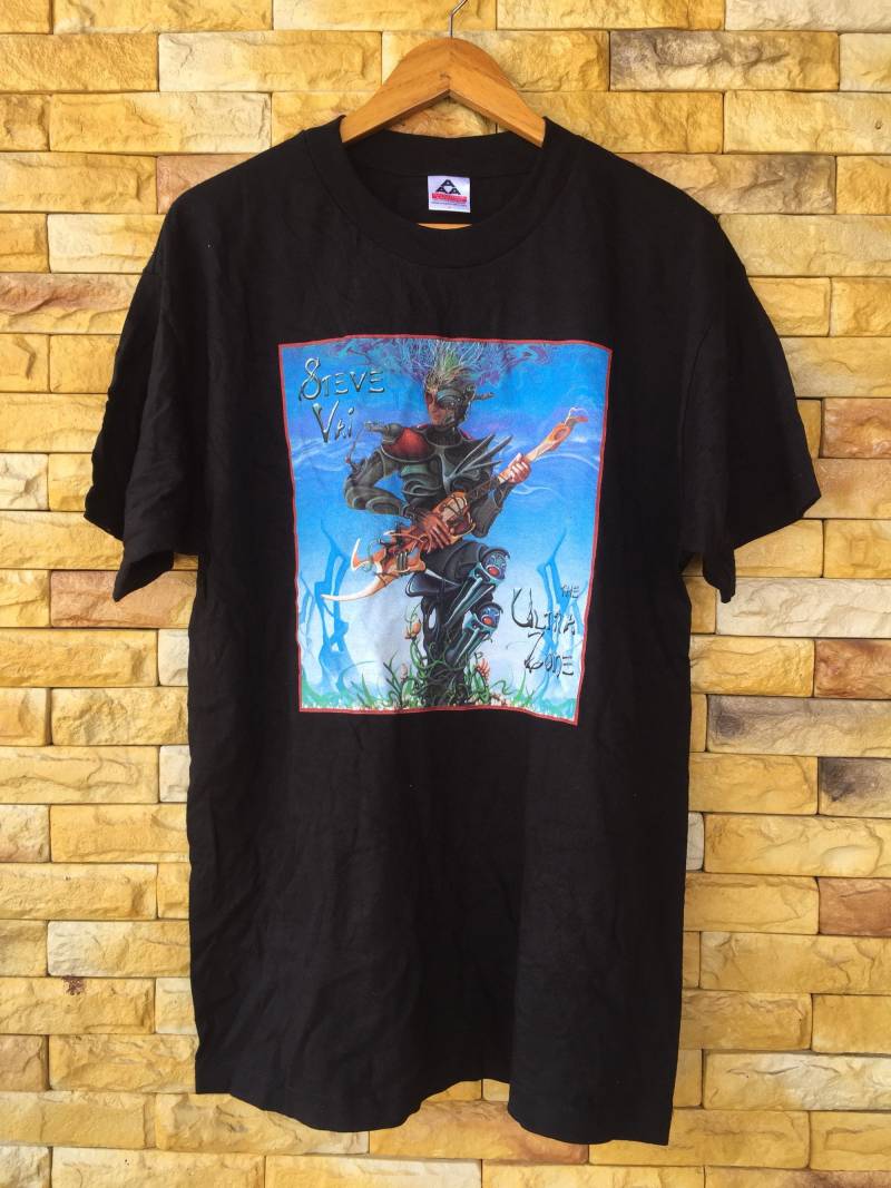 Vintage Steve Vai Shirt Ultra Zone Welt Tournee Hackbraten Weiße Schlange Zehn Größte Gitarrist Neue Alte Lager Zustand von thepurixvintage