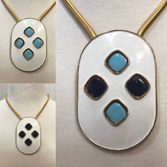 Seltene Pierre Cardin Kette Mit Drehbaren Formen von therarescarf