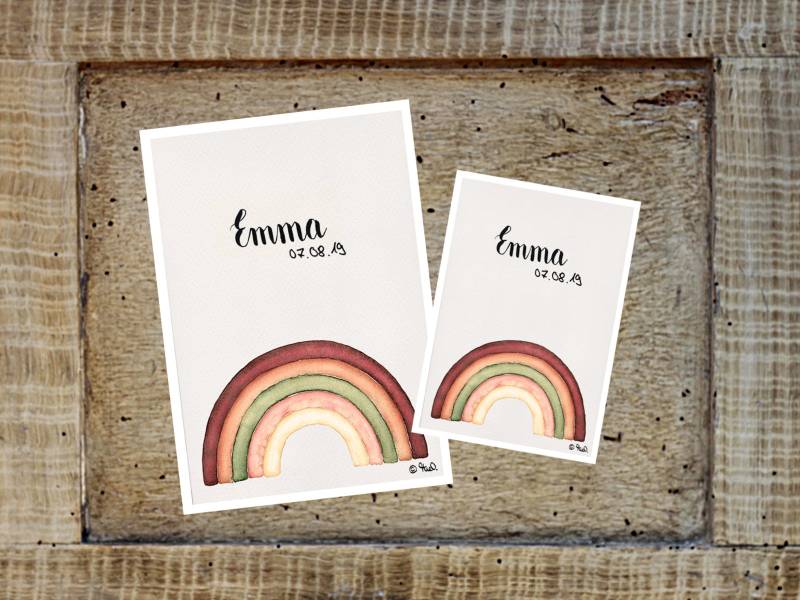U-Heft-/Reise-/Impfpasshülle Regenbogen Emma von theresiahaussner
