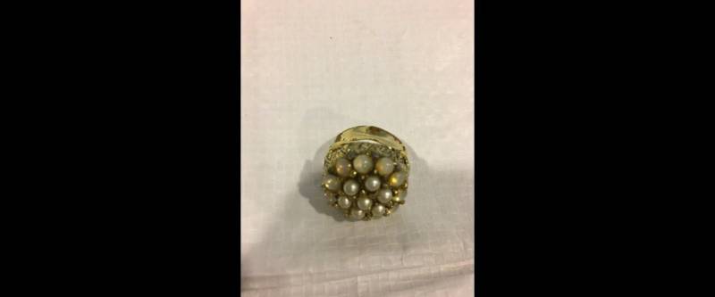 Vtg Mini Cluster Perle Kostüm Schmuck Ring von therex10Vintage