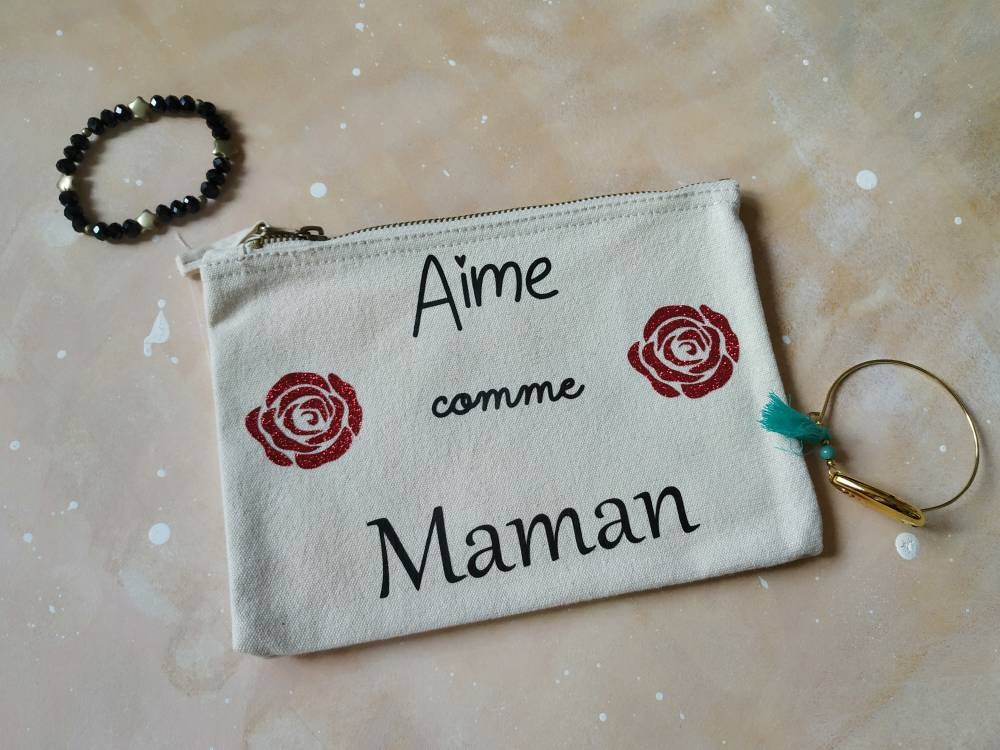 Beutel, Flaches Set, Muttertagsgeschenk, Mama, Bio-Baumwolle Beutel, Flaches Set, Muttertagsgeschenk, Mama, Bio-Baumwolle von theshypoppy