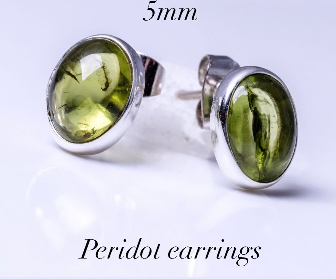 Peridot Ohrstecker, Sterling Silber, August Und September Geburtsstein von thesilverman