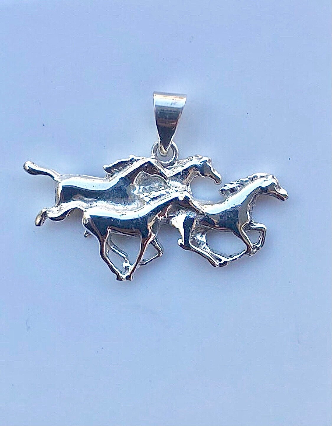 Pferde Halskette, Sterling Silber Rennpferd Anhänger, Damen Reitschmuck, Herren Geschenk von thesilverman