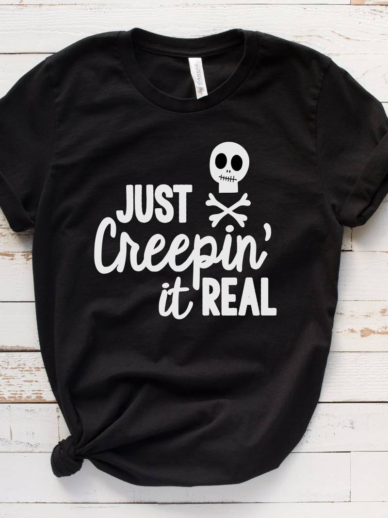 Halloween Creepin' Es Nur Echte Kurzarm Unisex T-Shirt/Shirts Urlaub Kostüme Skull Halloween Creepin' Es Nur Echte Kurzarm Unisex T-Shirt/Shirts Urlaub Kostüme Skull von theteacherhut