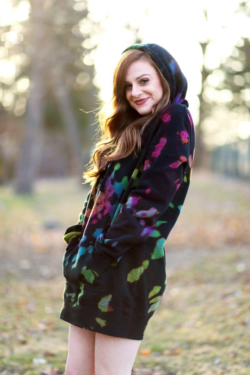 Tie Dye Hoodie Kleid - Kapuzen Pullover Frauen Größen Xs-2Xl von thetiedyehippie