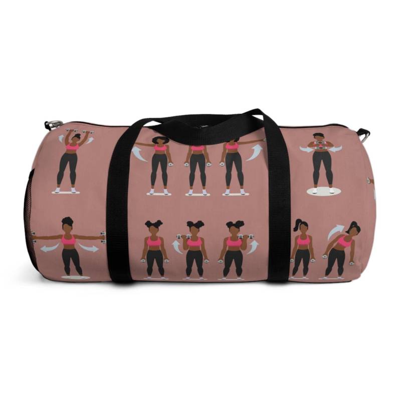 Schwarze Frauen Fitness Seesack Natürliche Haarkunst, Melanin Workout Style von thetrinigee