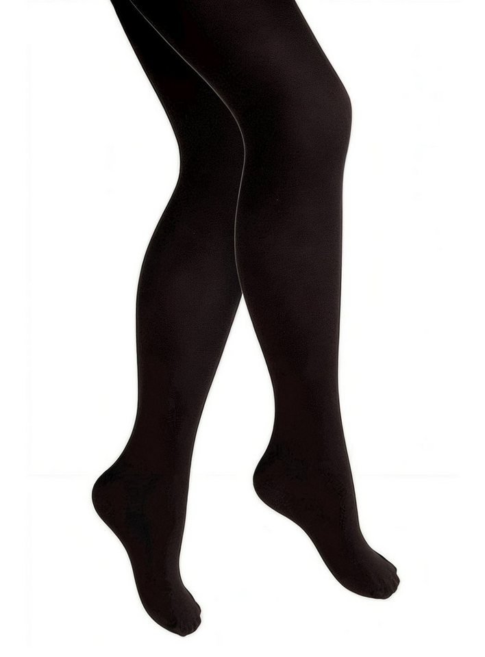 thetru Strumpfhose Blickdichte Strumpfhose Kinder schwarz (1 St) Blickdichte, einfarbige Strumpfhose für Kinder von 4 bis 14 Jahre von thetru