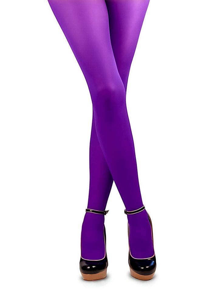 thetru Strumpfhose Blickdichte Strumpfhose lila (1 St) Einfarbige Strumpfhose als Basic für unterschiedliche Kostüme von thetru