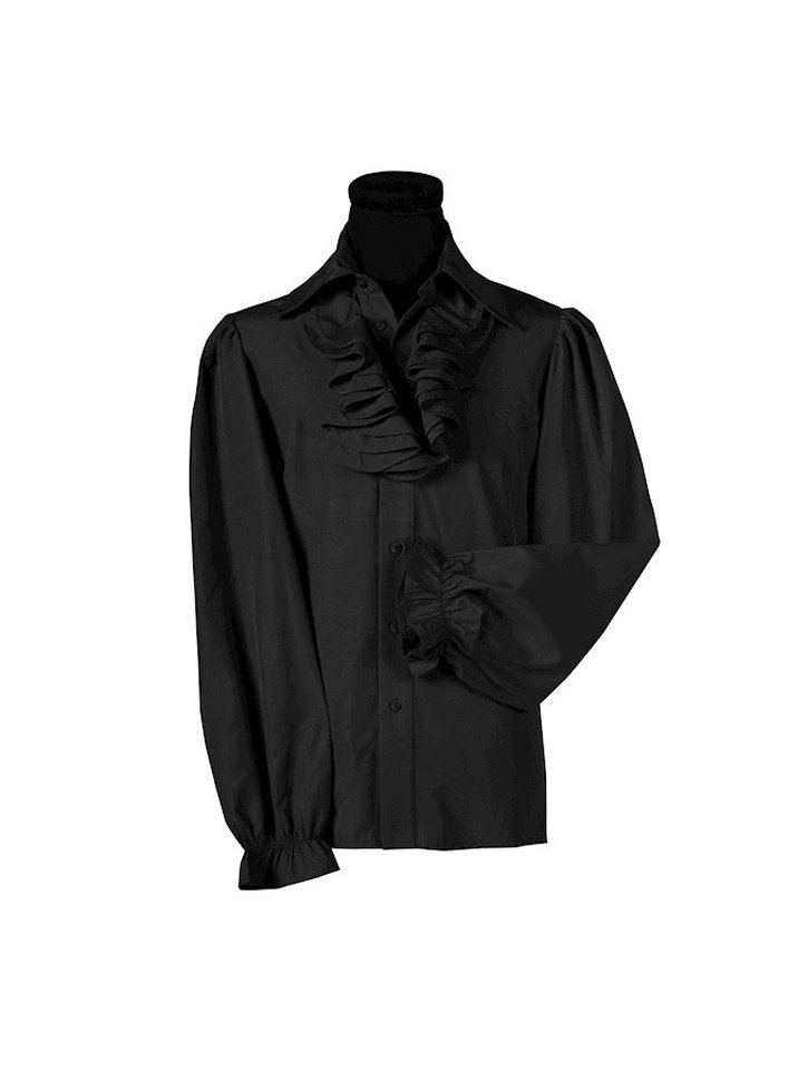 thetru T-Shirt Rüschenhemd mit Jabot schwarz Geknöpftes Hemd mit Rüschen für barocke Herren und verwegene Piraten thetru T-Shirt Rüschenhemd mit Jabot schwarz Geknöpftes Hemd mit Rüschen für barocke Herren und verwegene Piraten von thetru