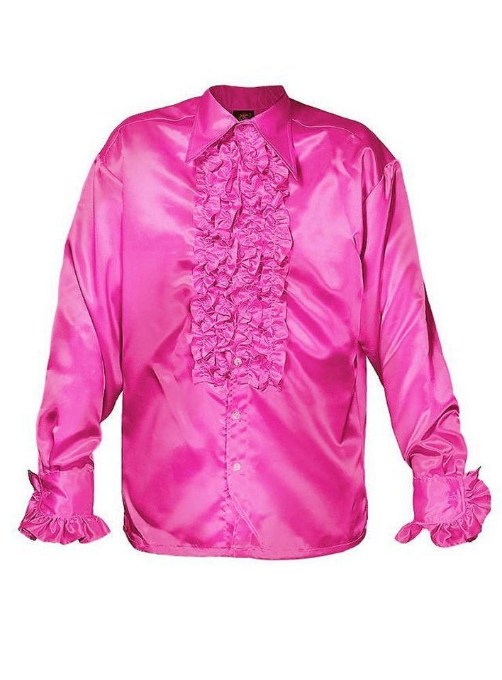 thetru T-Shirt Schlagerstar Rüschenhemd pink Knalliges Hemd für 70er Jahre Outfit und Schlager Kostüm thetru T-Shirt Schlagerstar Rüschenhemd pink Knalliges Hemd für 70er Jahre Outfit und Schlager Kostüm von thetru