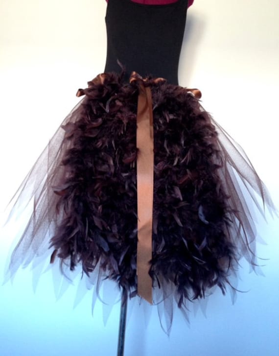 Neuer Schokobrauner Steam Punk Feder Burlesque Bustle Gürtel Alle Größen An Der Kasse von thetutustoreuk