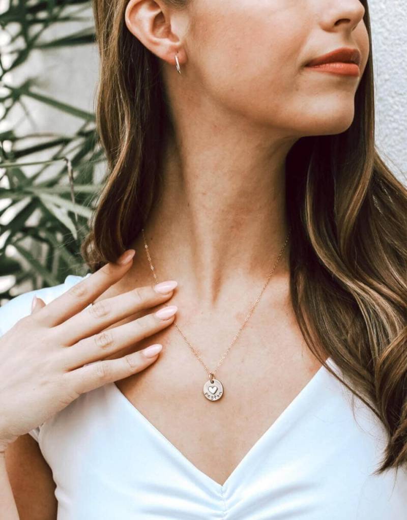 Personalisierte Namen Halskette | Herz Schmuck Mixed-Metal-Halskette Für Sie Freundschaft Bester Freund Muttertagsgeschenk Personalisierte Namen Halskette | Herz Schmuck Mixed-Metal-Halskette Für Sie Freundschaft Bester Freund Muttertagsgeschenk von thevintagepearl